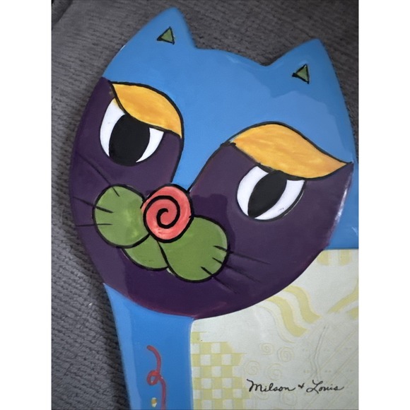 Picture Frame CAT Milson & Louis 3.5 X 4.5" Photo Frame Enamel 10.25"x7" ART - Picture 5 of 8